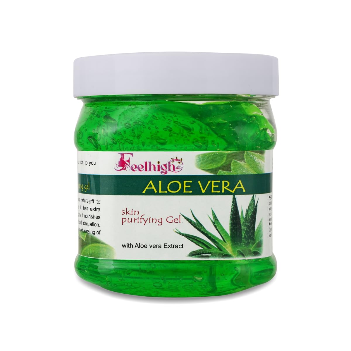 Feelhigh Aloe Vera Skin Purifying Gel - Hydrating Face Moisturizer for Acne, Glowing & Radiant Skin, Soothes Itchy & Irritated Skin | Perfect for Daily Skincare, Sunburn Relief & Post-Shave Care
