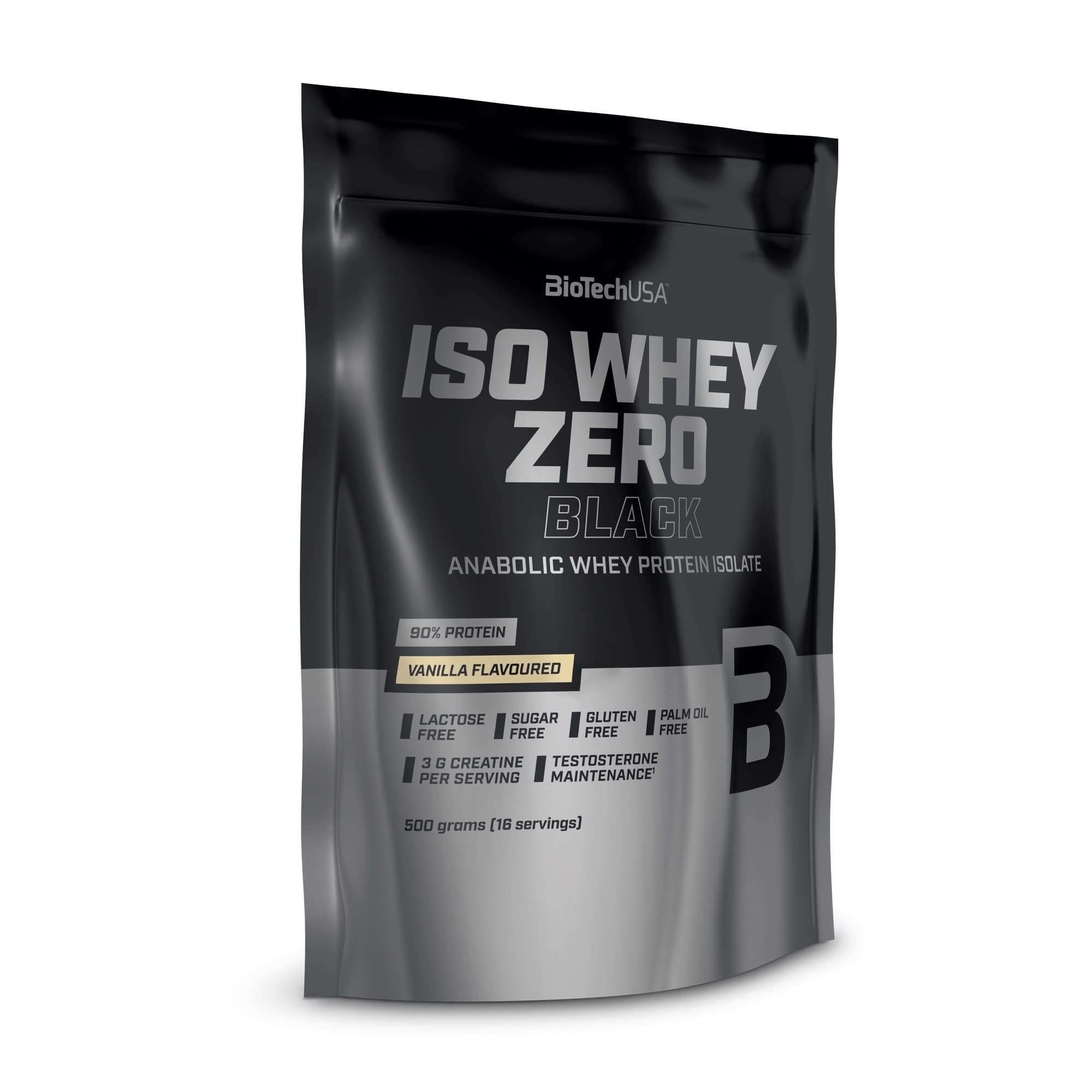 BioTechUSA Iso Whey Zero Black Vanilla Protein Powder - 500g for Muscle Recovery & Growth - Ideal for Post-Workout & Fitness Enthusiasts
