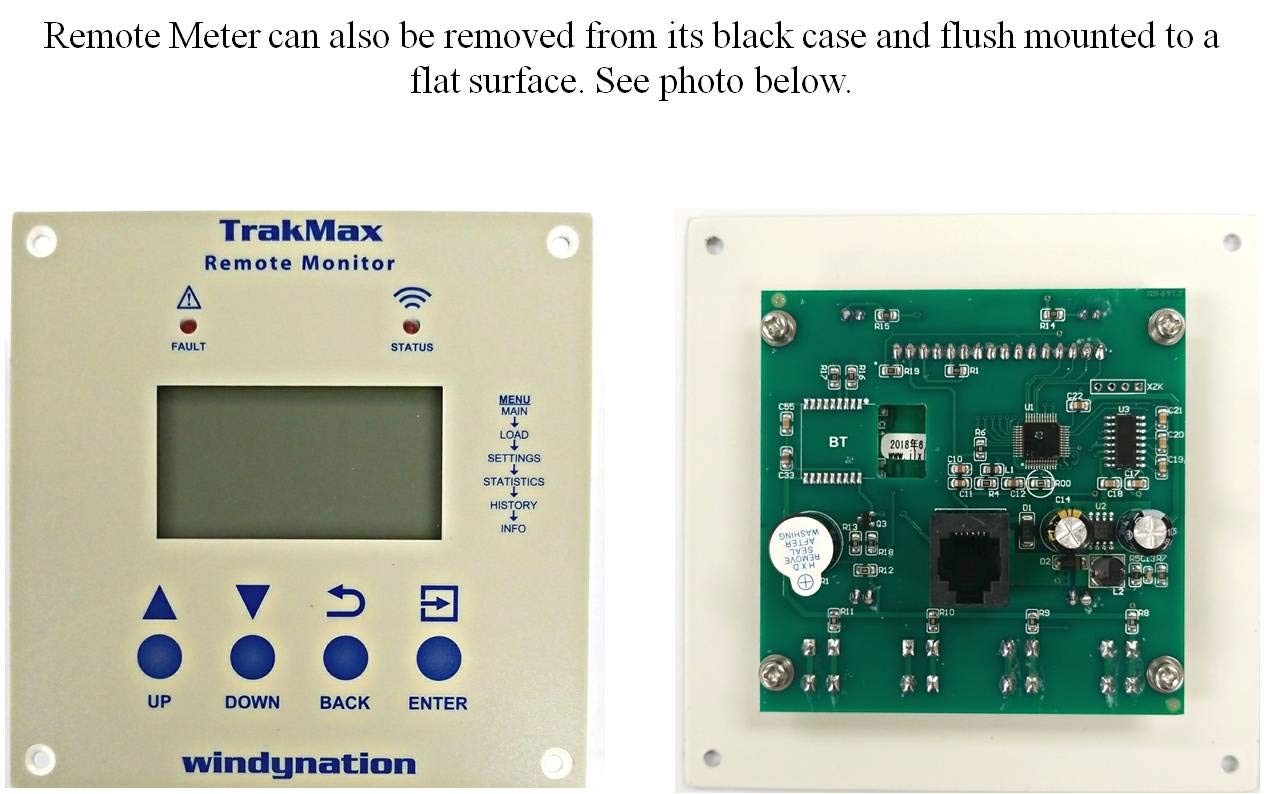 WindyNation TrakMax 100A MPPT Solar Charge Controller with Remote Meter - Ideal for Off-Grid Solar Systems, RV, Marine & Home Battery Charging