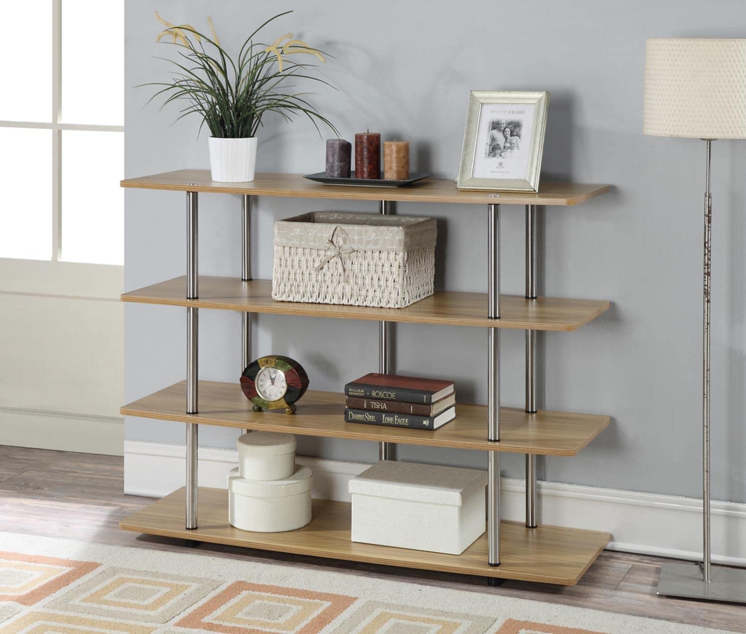 Convenience Concepts Designs2Go No Tools XL Highboy 4-Tier TV Stand 47.25