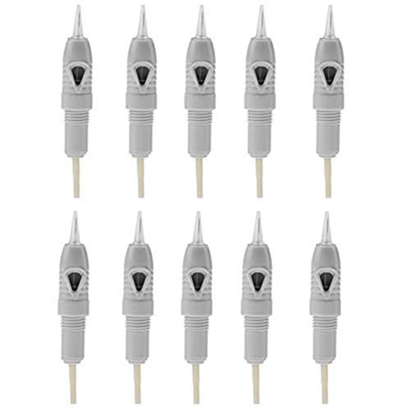 10Pcs 5P(Prong) Tattoo Cartridge Needles - Professional Permanent Makeup Needles for Eyebrows & Lips - Disposable PMU Needles 8mm Diameter - Ideal for Microblading, Ombre Brows & Lip Blushing