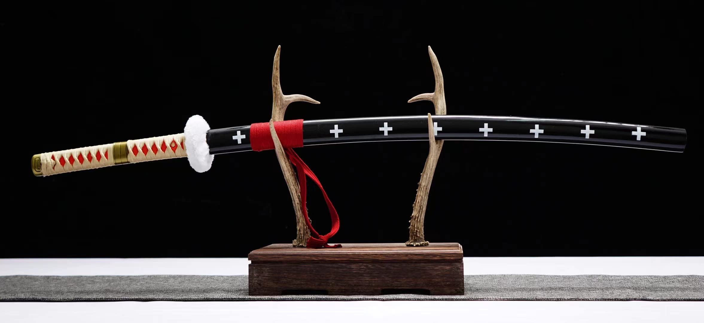 Handmade One Piece Anime Katana Replica - Shusui, Yubashiri, Wadou Ichimonji, Sandai Kitetsu & Surgeon of Death Doctor Swords - 1045 Carbon Steel Roronoa Zoro Cosplay Sword for Collectors & Anime Fans