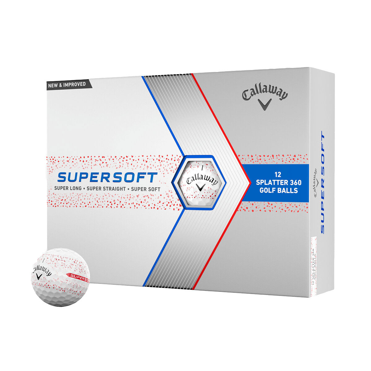 Callaway Supersoft Golf Balls 12 Pack - Ultra Low Compression for Longer Distance & Straighter Shots | Perfect for Beginners & High Handicappers | Golf Course & Driving Range Practice