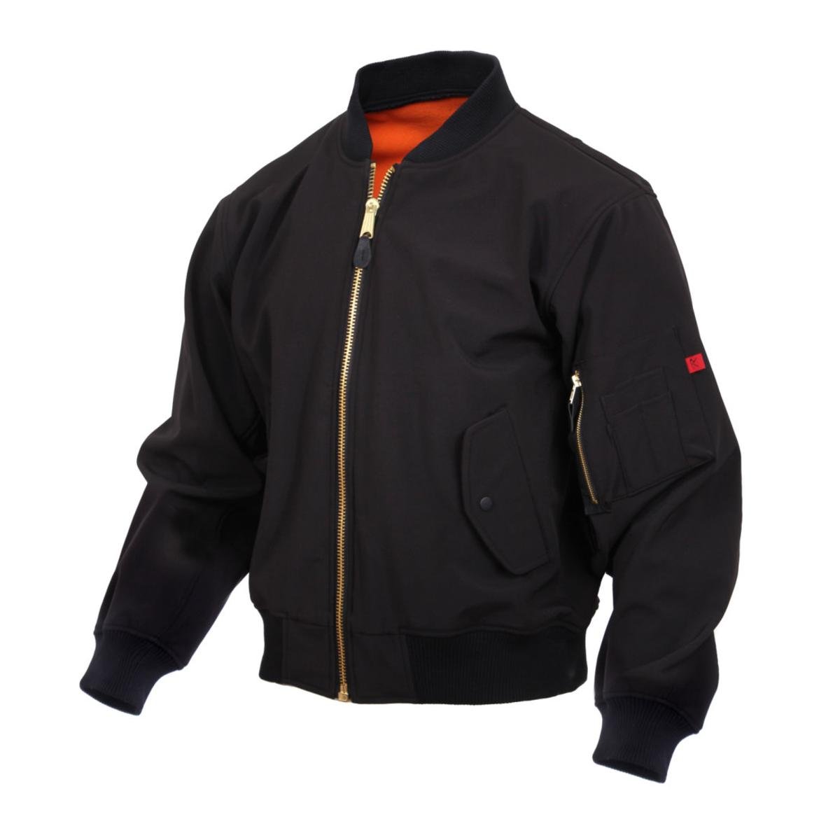 Rothco Soft Shell MA-1 Bomber Jacket for Men - Lightweight Water-Resistant Flight Jacket - Perfect for Outdoor Activities, Travel & Casual Wear