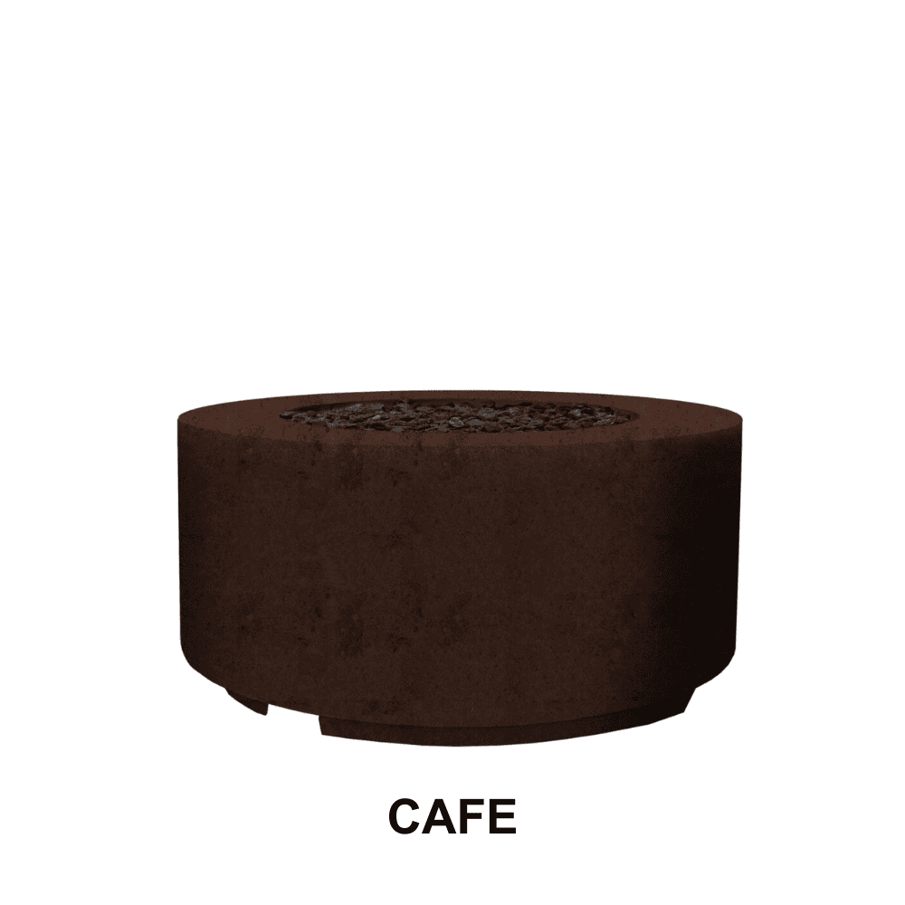 Outdoor Concrete Round Fire Pit Table - Durable & Weather-Resistant for Patio, Garden, Backyard, and Poolside Gatherings