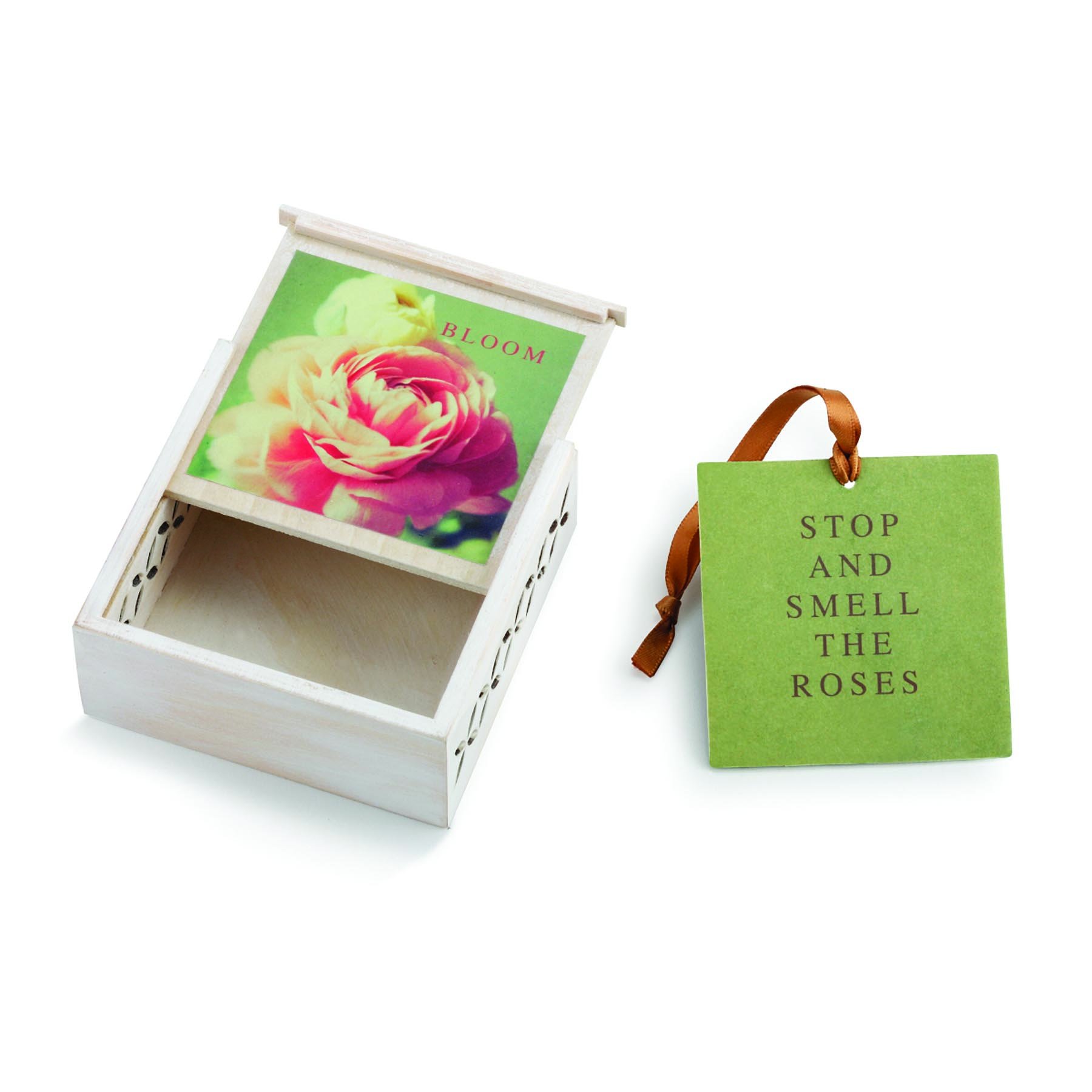 DEMFU Smell The Roses Bloom Sachet Box - Fragrant Rose Scented Drawer Organizer for Closet, Dresser & Home Decor | Perfect for Bedroom, Bathroom & Gift Giving