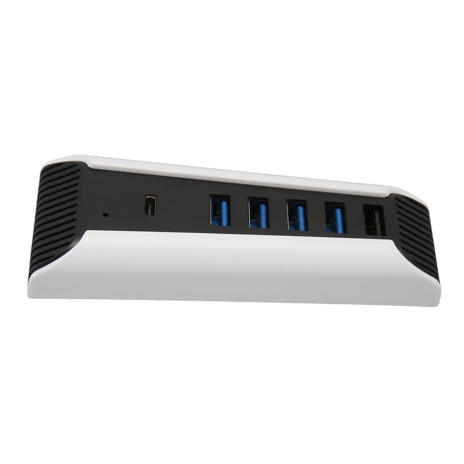 PS5 USB Hub 5-Port High-Speed Expansion Hub with 4 USB 2.0 Ports & 1 USB-C Port - Compatible with Keyboard, Mouse, Controller Chargers & External Drives - Plug & Play for Gaming Setup & Home Office