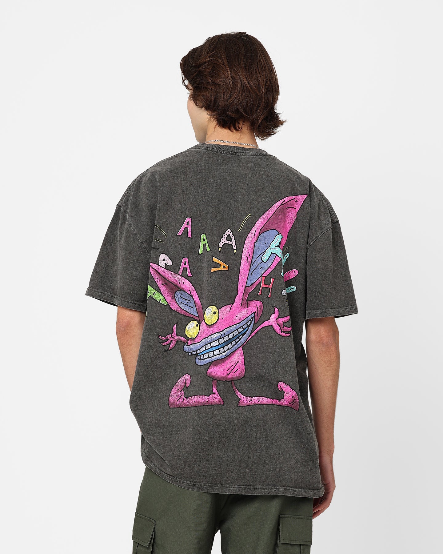 American Thrift x Aaahh!!! Real Monsters Vintage Heavyweight T-Shirt - Black Wash | 90s Cartoon Tee for Casual Wear & Retro Fashion