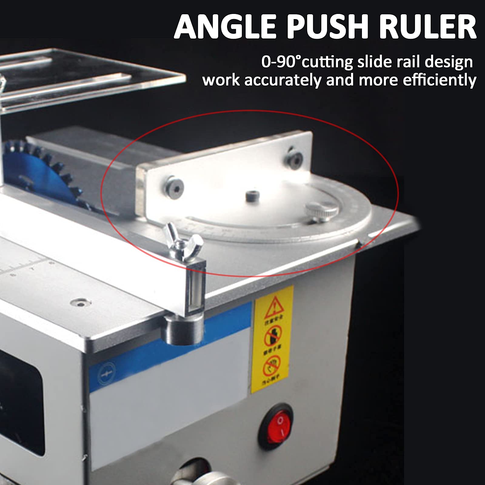 180W Mini Table Saw - 10000RPM, 0-25mm Blade Adjustment for Wood Cutting & Engraving | DIY & Crafting