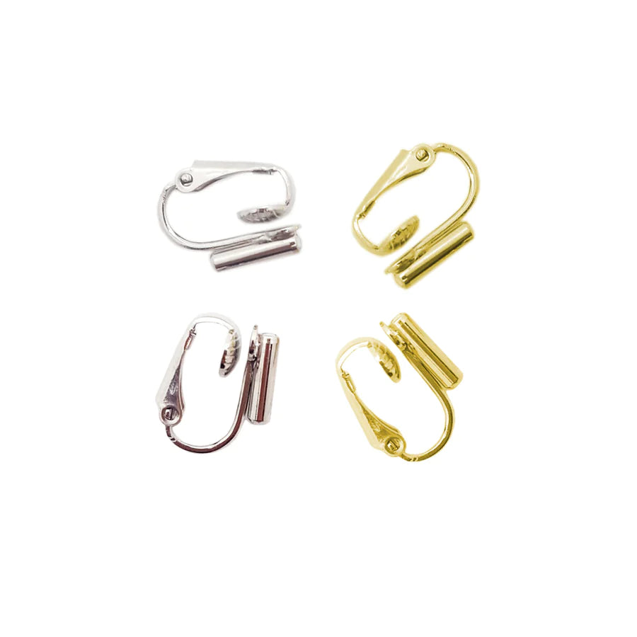 Pierced to Clip Earring Converter - 2 Pairs | Non-Pierced Earring Adapter for Sensitive Ears | Perfect for Parties, Weddings & Everyday Wear