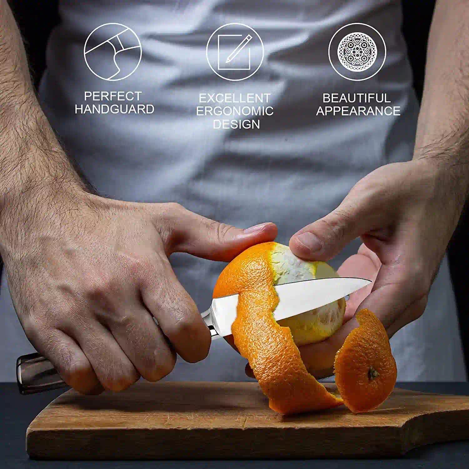 Imarku 3.5 Inch Paring Knife - Ultra Sharp Stainless Steel Fruit & Vegetable Peeling Knife for Kitchen, Cooking, Slicing Apples, Peeling Potatoes & Food Prep