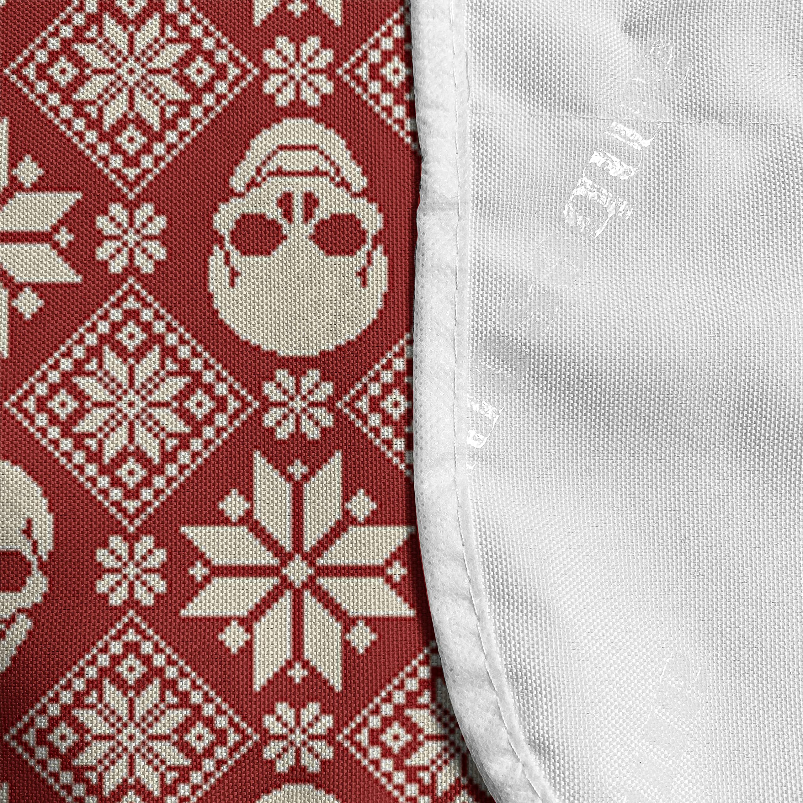 Ambesonne Nordic Microwave Oven Cover - Waterproof Knit Design with Skull, Snowflake & Floral Pattern, 36