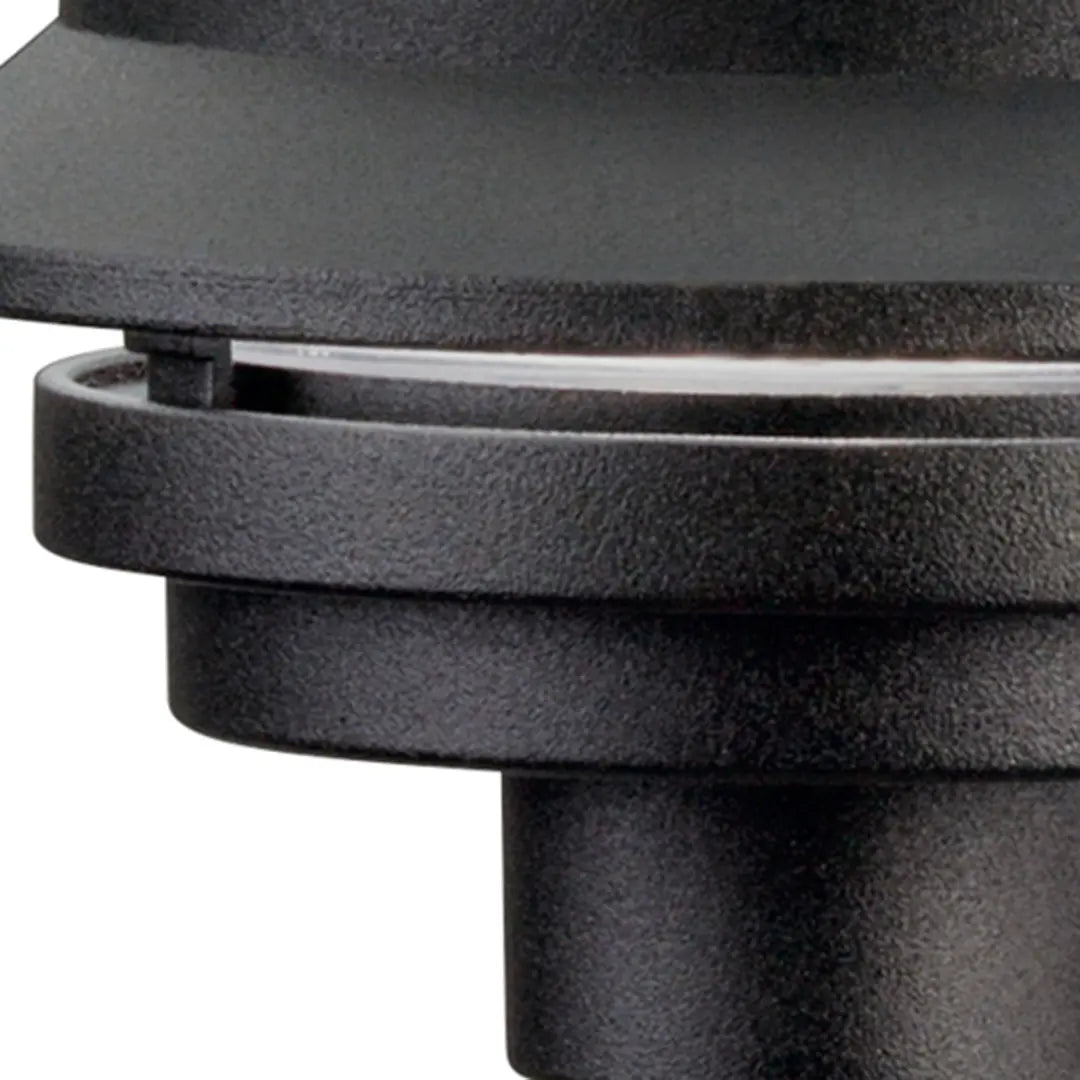 120V Large One Tier Path Light - Textured Black Outdoor Landscape Lighting for Garden, Walkway, and Driveway Illumination