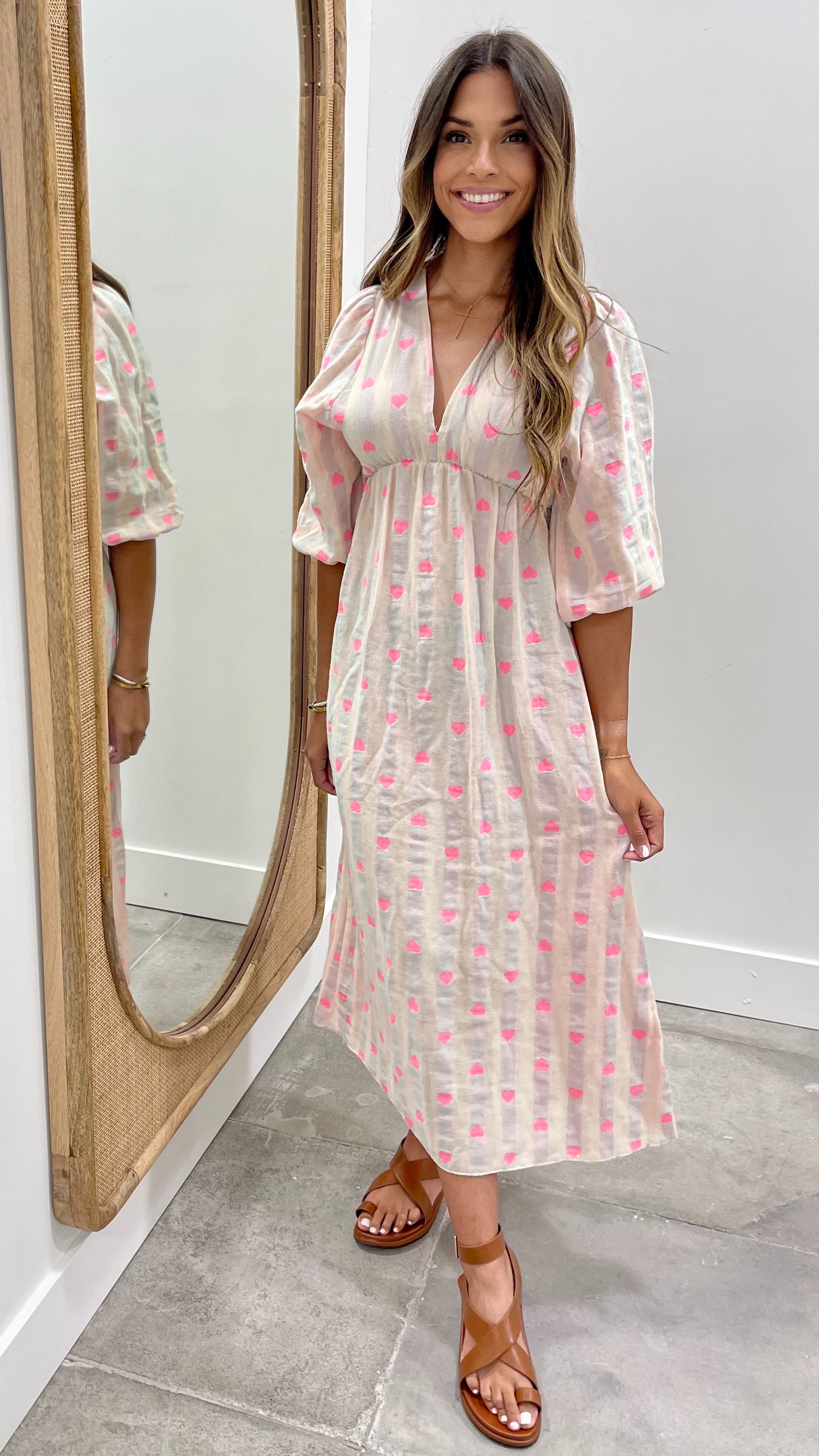 Ibiza Heart Resort Dress in Blue - Stylish Summer Beachwear for Vacation & Poolside Relaxation
