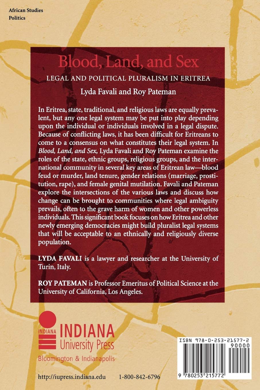 Blood, Land, and Sex: Legal and Political Pluralism in Eritrea - Academic Book on African Politics, Eritrean Law & Society - Perfect for Researchers, Students & Policy Makers