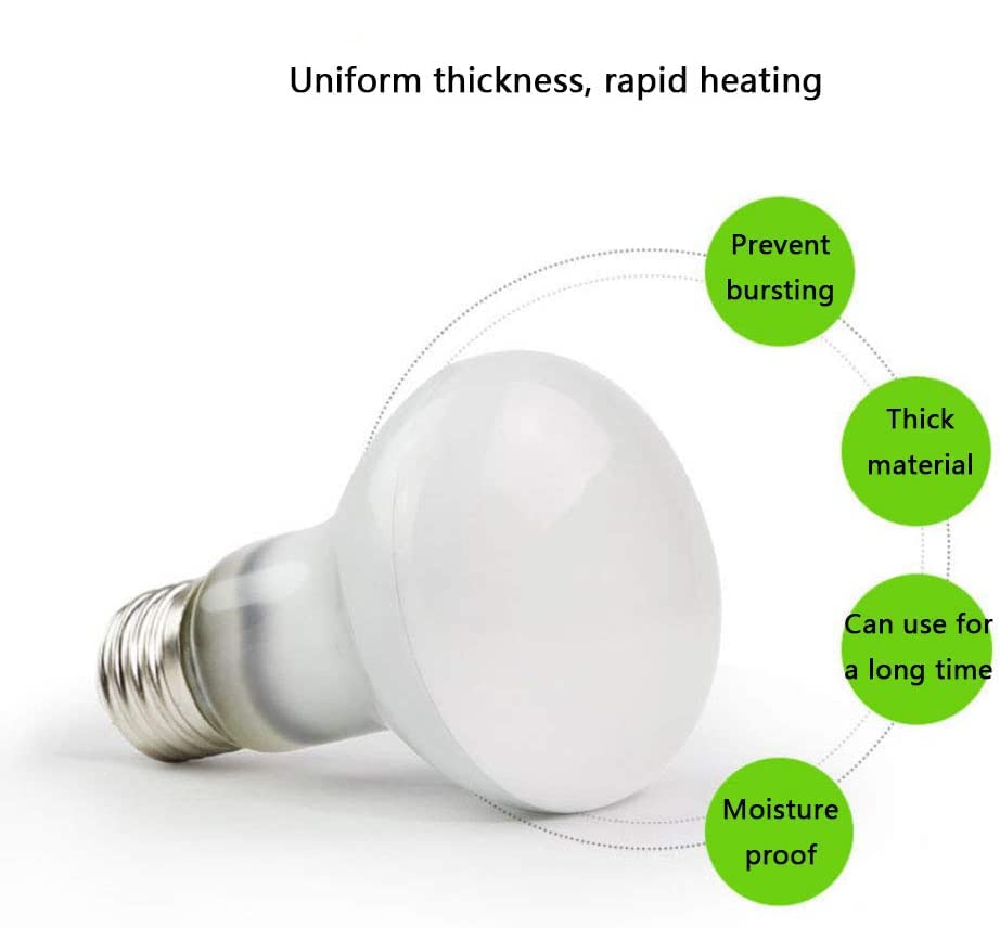 100W Reptile Heat Lamp Bulbs - 110V Basking Spot & UVB Mercury Vapor Bulbs (2 Pack) for Tortoise, Lizard, Amphibian Terrarium - Soft White Poly Sand Light Dome Bulb for Daytime Heating & Nighttime Use
