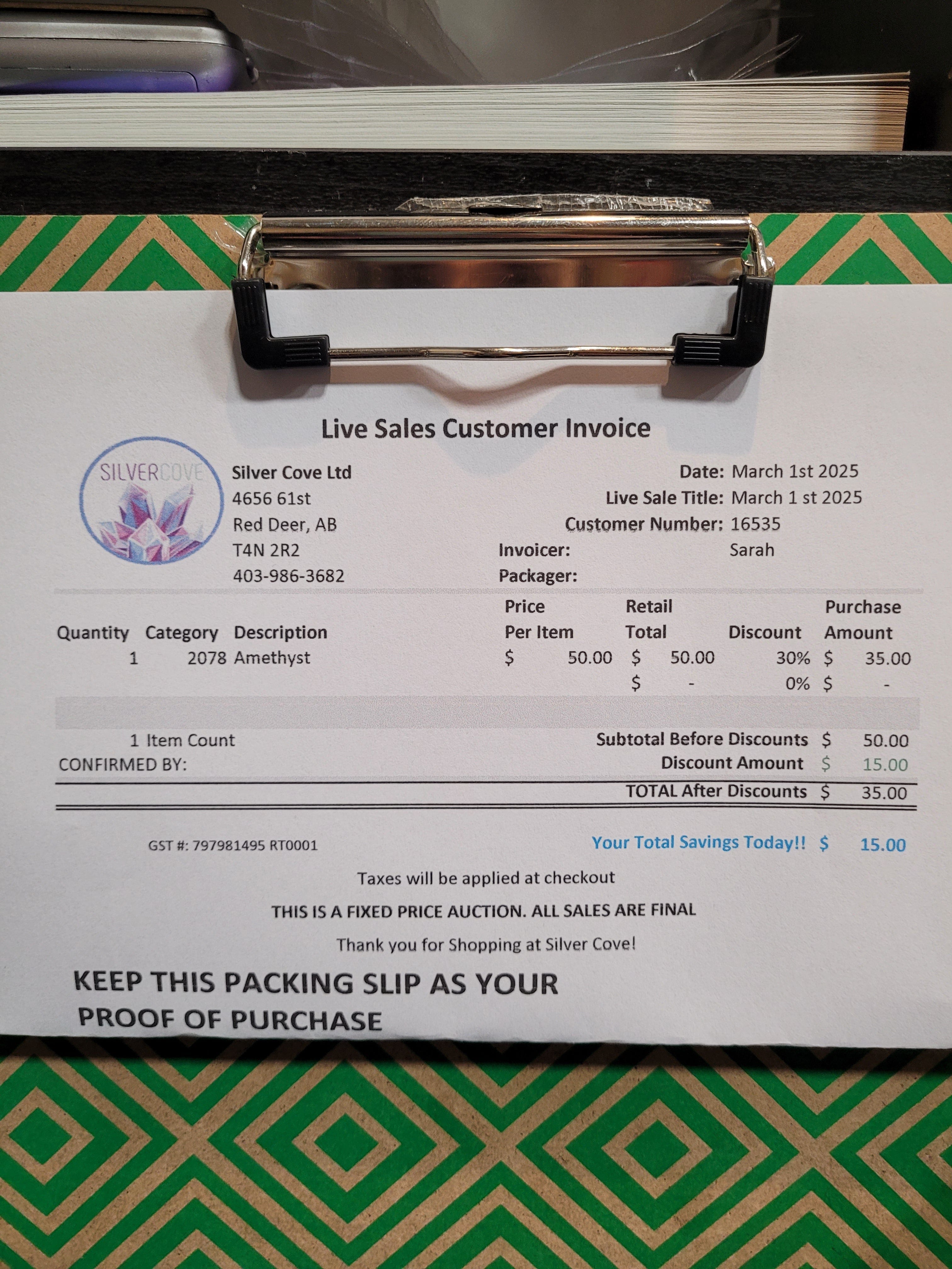 16535 March 1st 2025 Live - Premium Quality for Home & Office Use