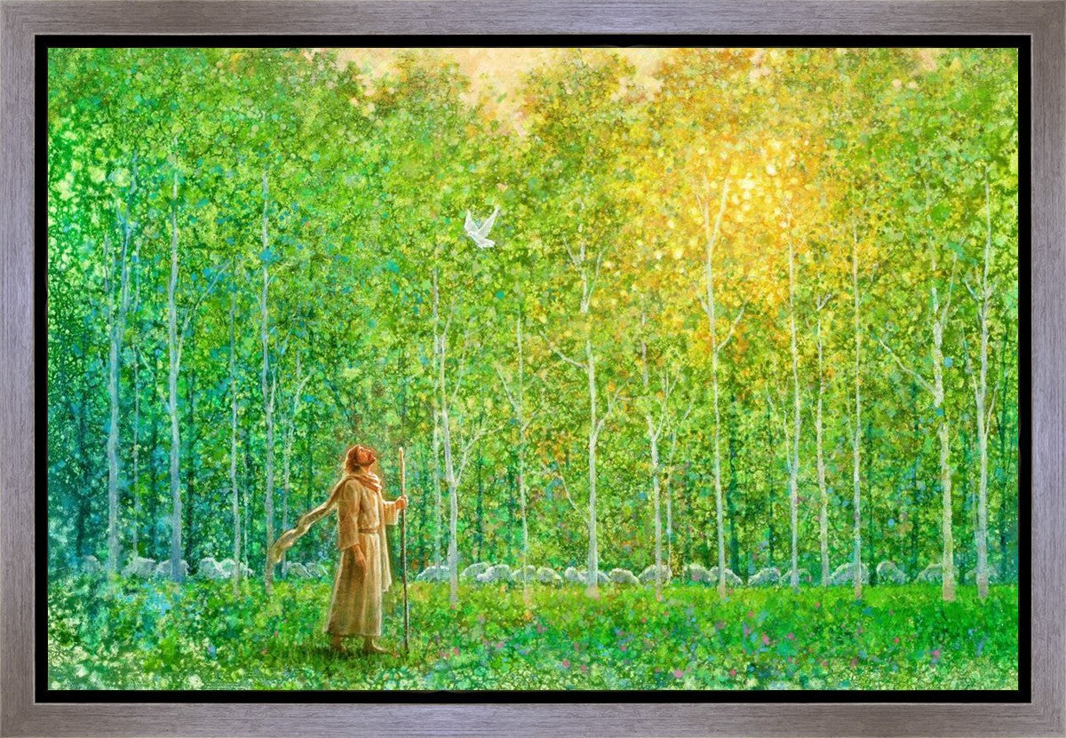 Shepherd of My Heart Gallery Wrap Canvas - Religious Wall Art Decor for Home, Church & Office - Inspirational Christian Gift for Holidays & Special Occasions