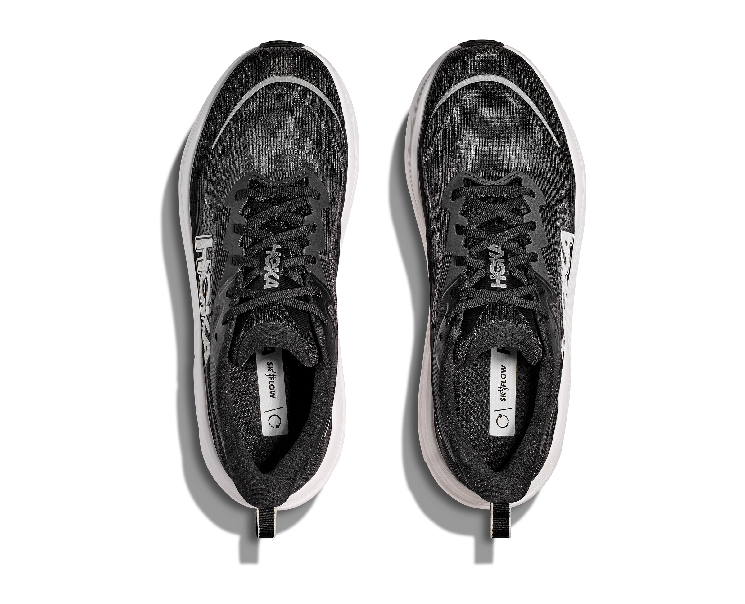 Skyflow Wide Men's Running Shoes - Black/White | Lightweight & Breathable for Jogging, Gym & Outdoor Activities