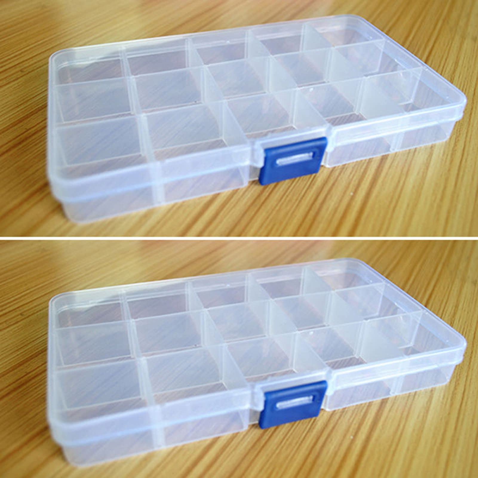 15-Slot Removable Transparent Jewelry Pill Storage Box - Portable Organizer for Earrings, Rings, Pills & Small Accessories - Perfect for Travel, Home & Office Organization