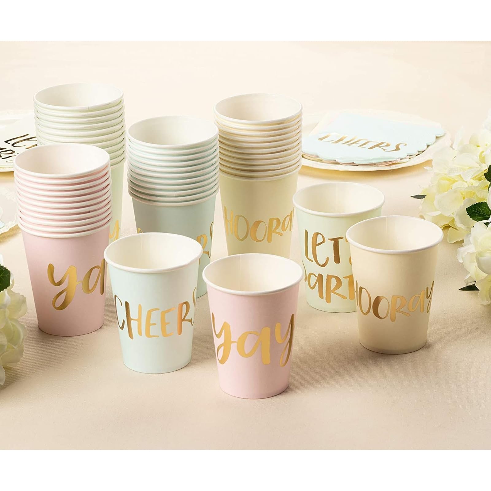 Sparkle and Bash Bachelorette Party Cups - 48 Pack (9 oz) | 4 Vibrant Colors | Perfect for Bridal Showers, Girls' Night Out & Bachelorette Celebrations