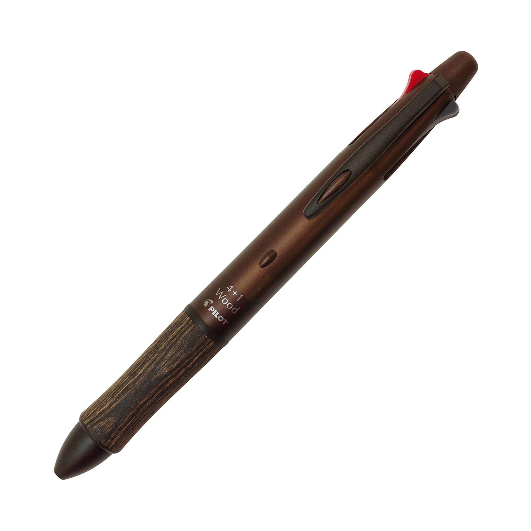 4+1 Wooden Ballpoint Pen & Mechanical Pencil Set - Premium Pilot Style Writing Instruments for Office, School & Gift Giving