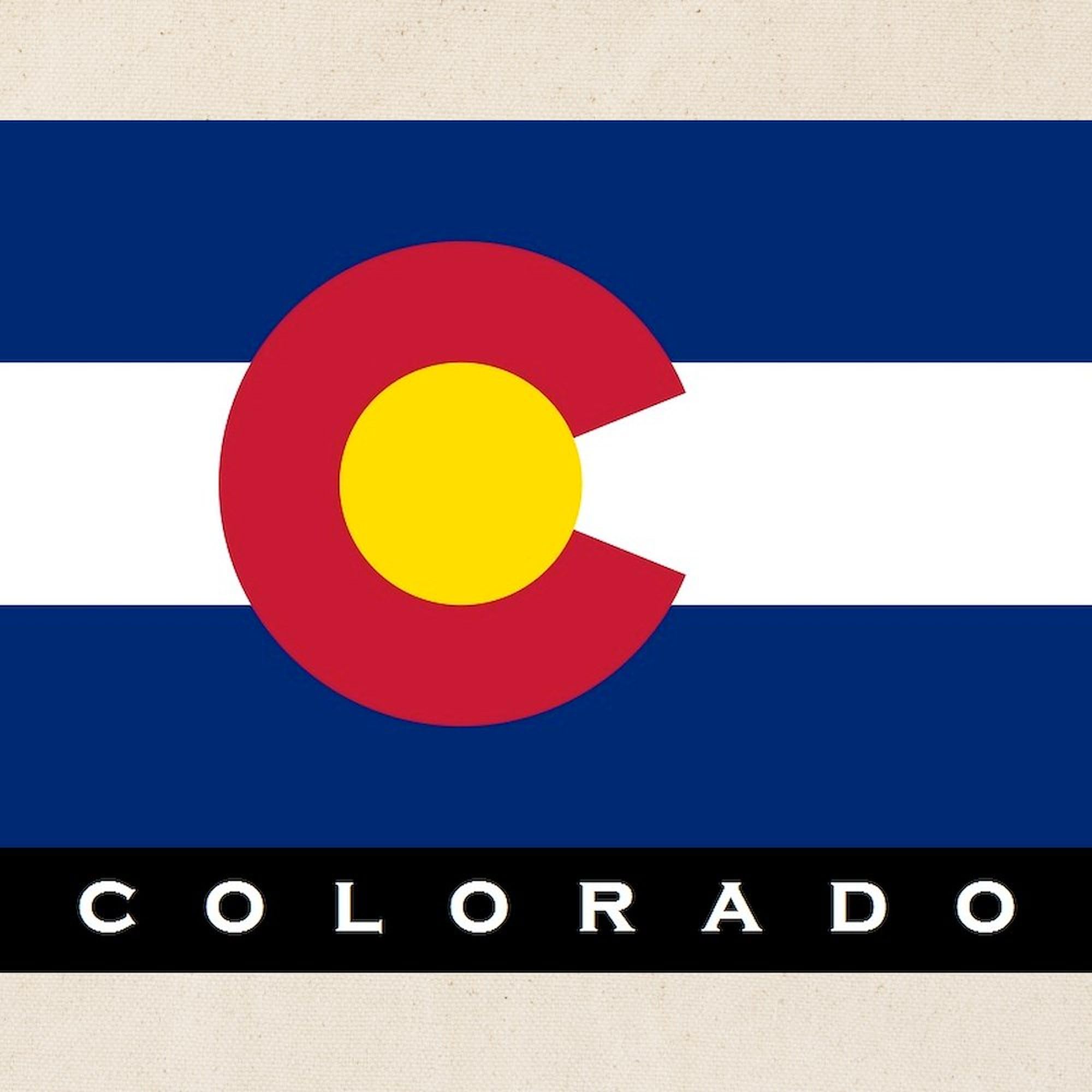 Colorado State Flag Tote Bag - Natural Canvas Reusable Shopping Bag for Groceries, Beach & Travel | Eco-Friendly Cotton Tote with Durable Handles