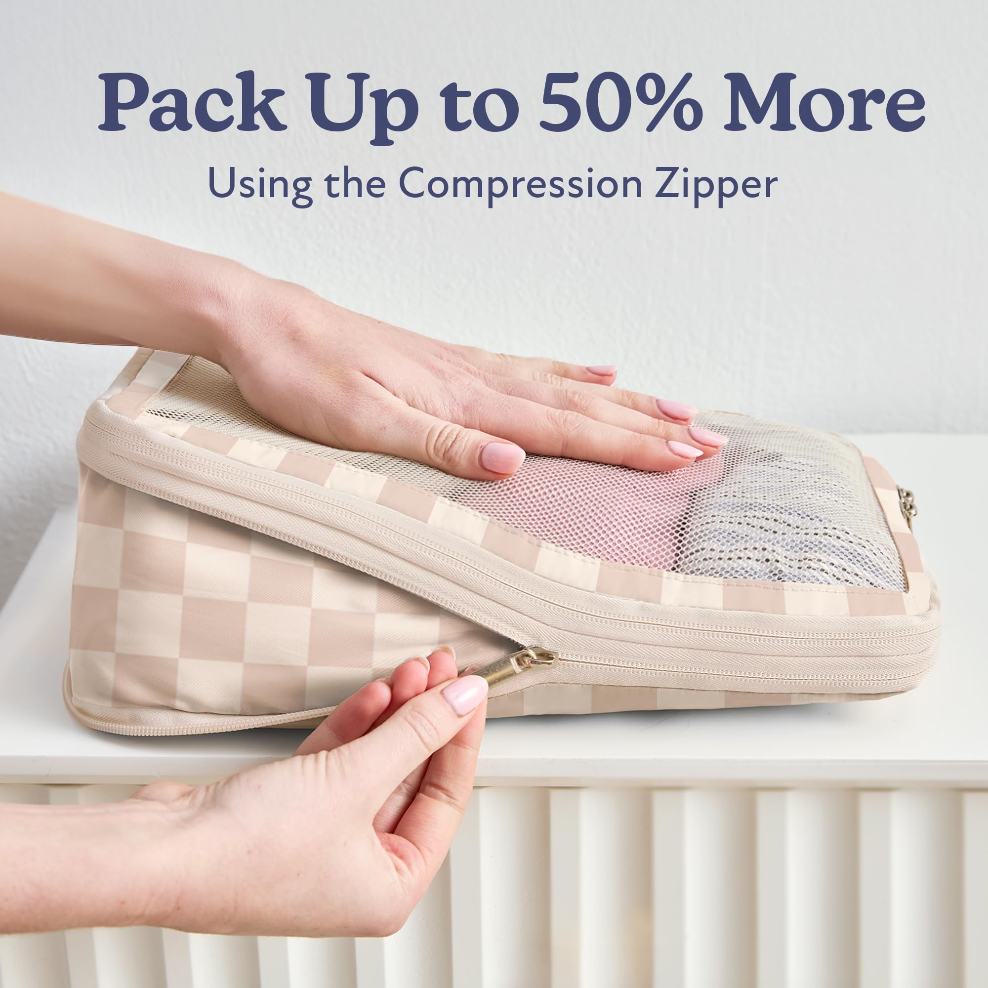VANDEL Compression Packing Cubes for Travel - Space-Saving Luggage Organizer for Suitcases & Backpacks (Men & Women) | Perfect for Business Trips, Vacations & Weekend Getaways