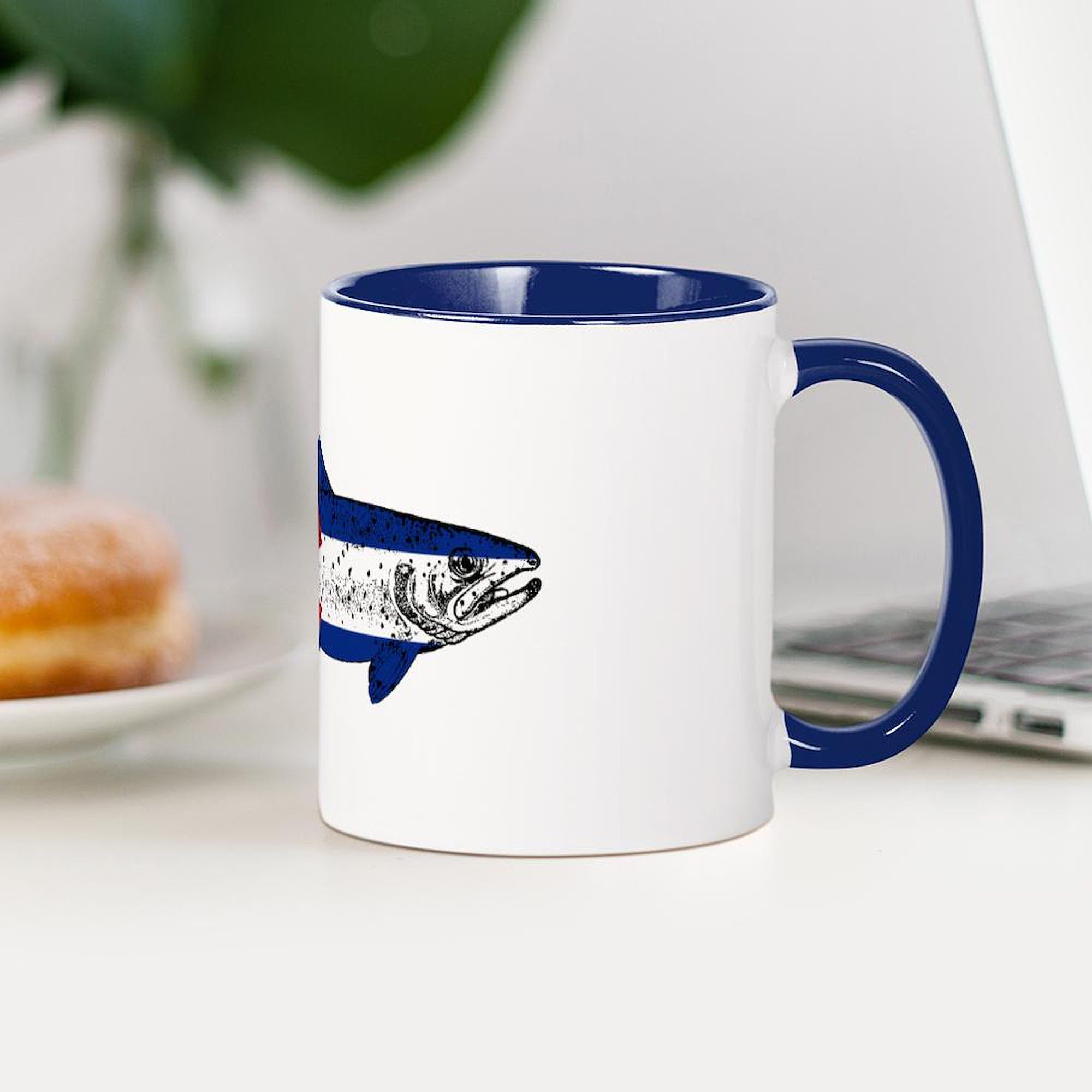 Colorado Fish Design 11 oz (325 ml) Ceramic Coffee Mug - Perfect for Home, Office & Camping Use
