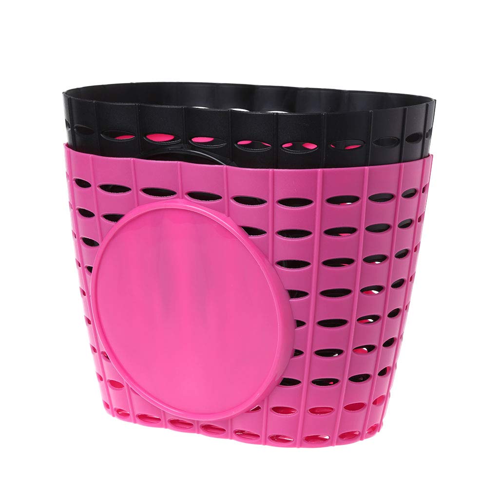 Kids Bike Front Basket - Lightweight Plastic Handlebar Storage Carrier for Bicycles, Tricycles & Scooters - Perfect for School, Park Rides and Grocery Shopping