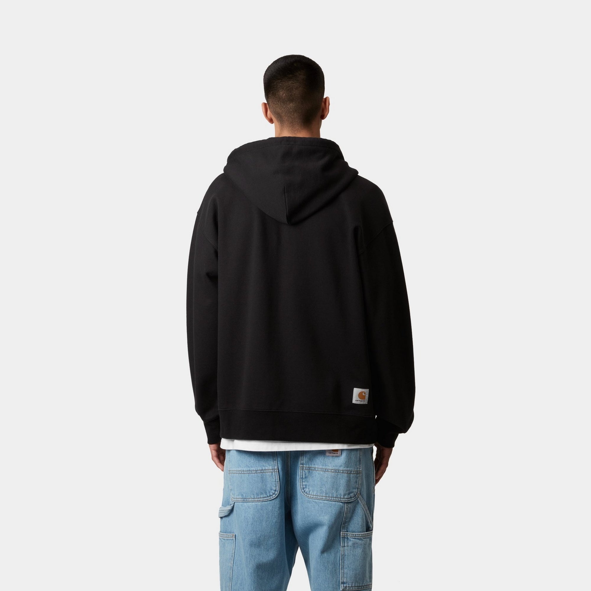 Hooded WIP Sweat Jacket for Men & Women | Black Stone Washed Cotton Blend | Streetwear, Casual Wear & Outdoor Activities