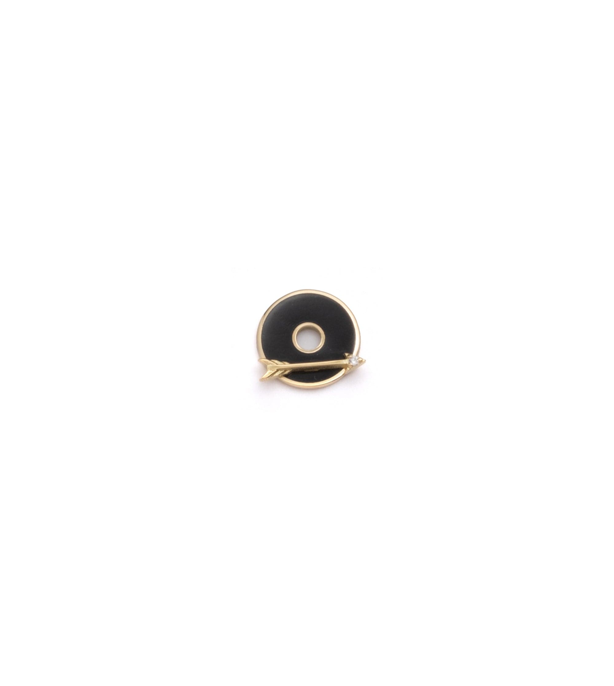 Arrow Dream: Vintage Champlevé Enamel Symbol Disk Pendant - Perfect for Boho Jewelry, Spiritual Gifts & Unique Fashion Accessories