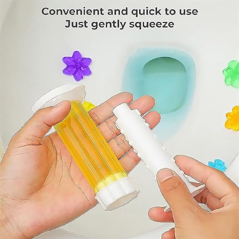 PORBE Long-Lasting Toilet Freshener & Cleaner Gel - Floral Scent Odor Eliminator for Bathroom, Restroom & Home (1 Pack) | Ideal for Toilet Bowls, RV Bathrooms & Pet Areas