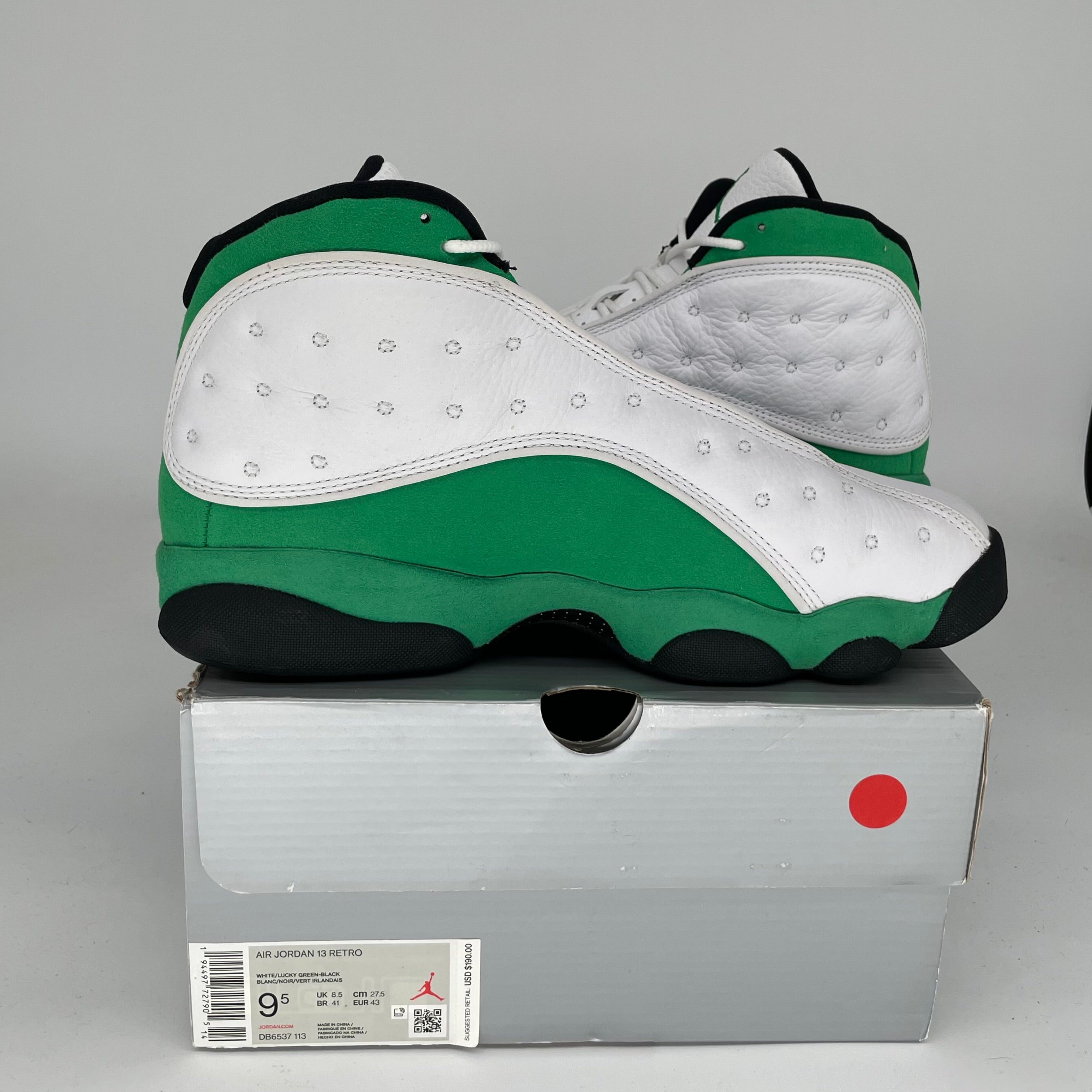 AIR JORDAN 13 LUCKY GREEN Men's Basketball Shoes Size 9.5 - Style 414571-113 | Retro Sneakers for Streetwear & Sports Performance