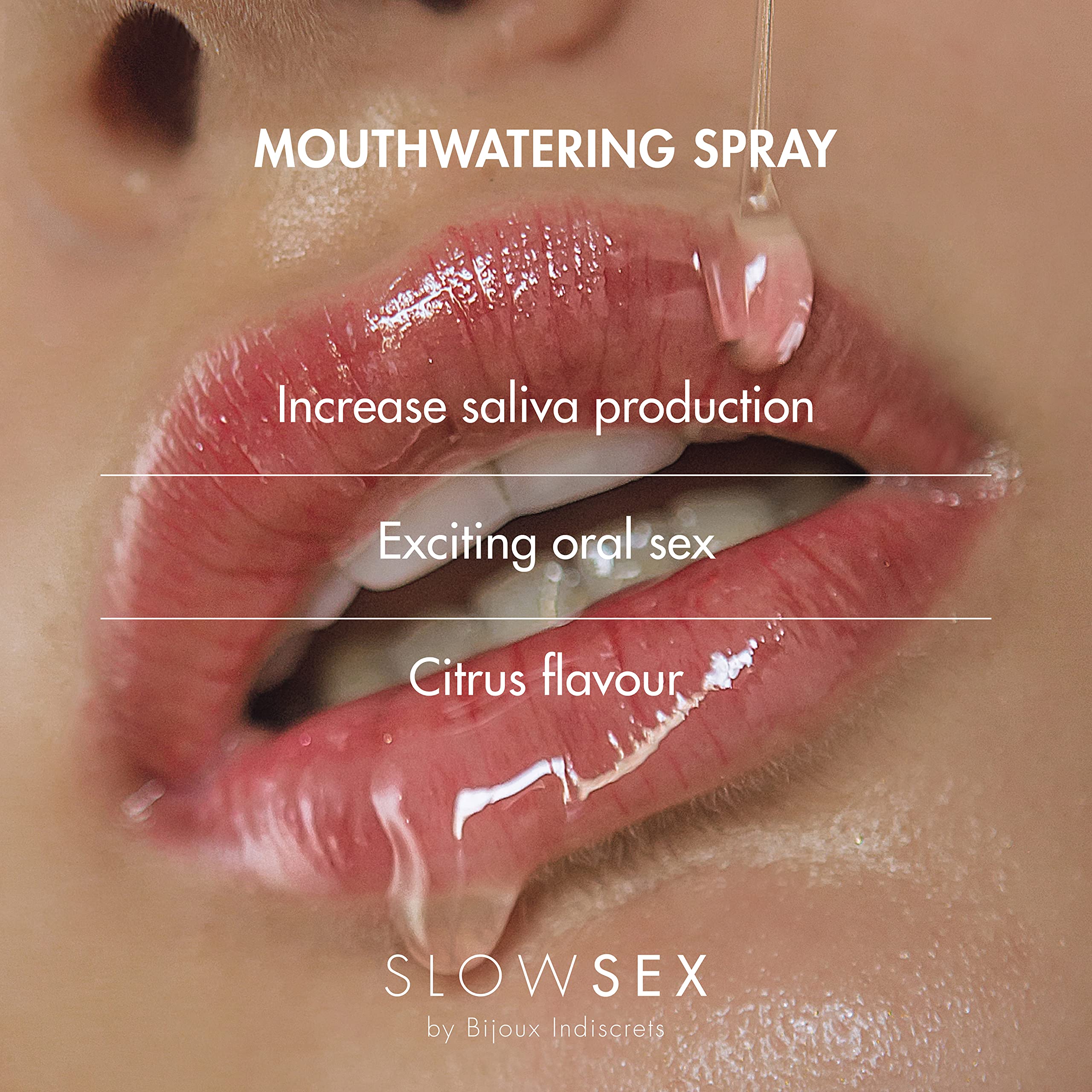 Premium Slow Sex Line Mouthwatering Spray - Best Dry Mouth Solution & Deep Throat Spray for Adults - Oral Play Lubricant for Enhanced Intimacy - 0.44fl oz - Perfect for Sensual Foreplay & Oral Pleasure