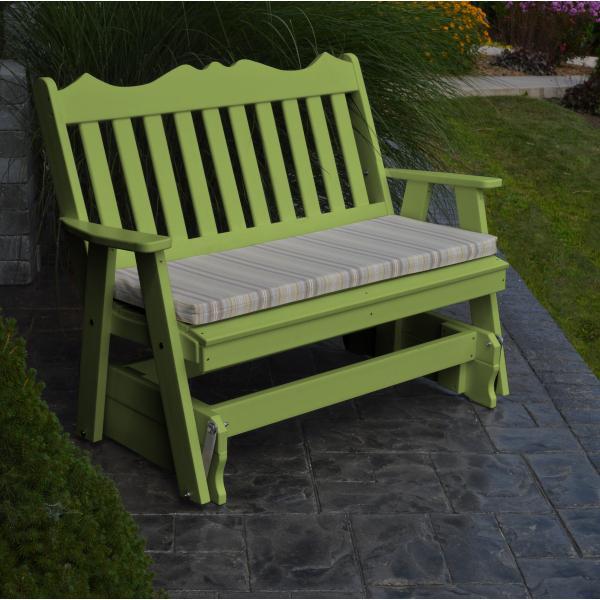 Eco-Friendly Recycled Plastic Poly Royal English Glider Rocking Chair - Perfect for Nursery, Living Room & Outdoor Relaxation