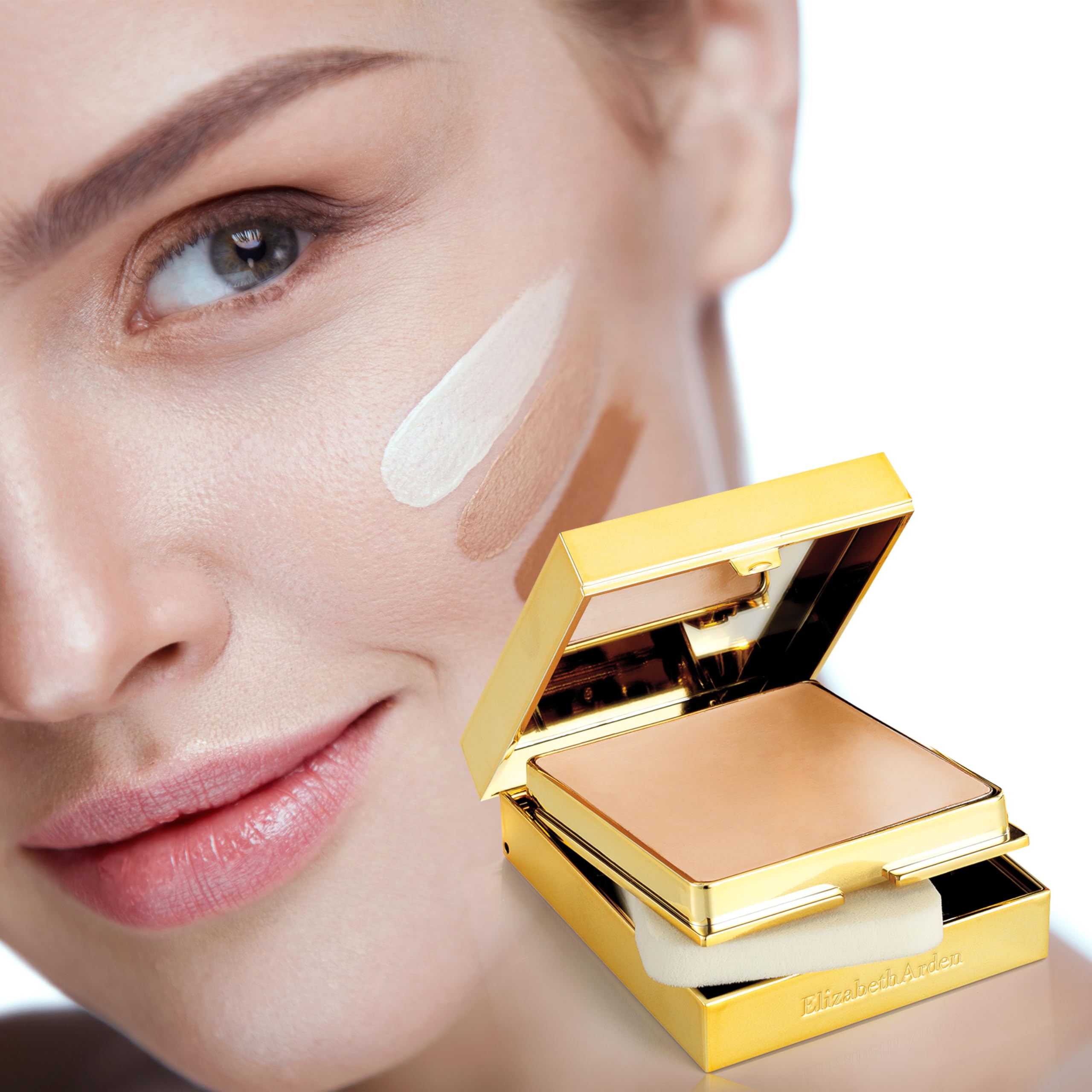 Elizabeth Arden Flawless Finish Hydrating Pressed Powder Foundation - Long-Lasting Moisturizing Cream - Skin Perfecting & Tone-Unifying Face Makeup - Flawless Complexion Care for Daily Wear & Special Occasions