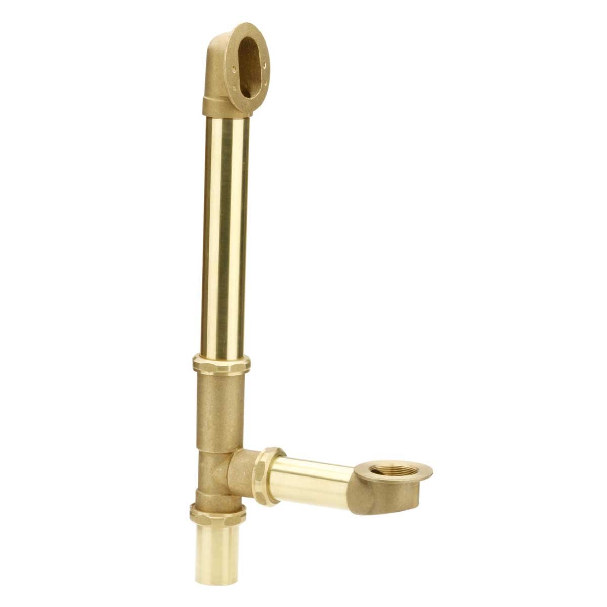 Solid Brass Tub Drain Overflow Lift & Turn Control - No Plug Needed - Durable Bathroom Drain Replacement for Bathtub Renovation & DIY Home Improvement Projects