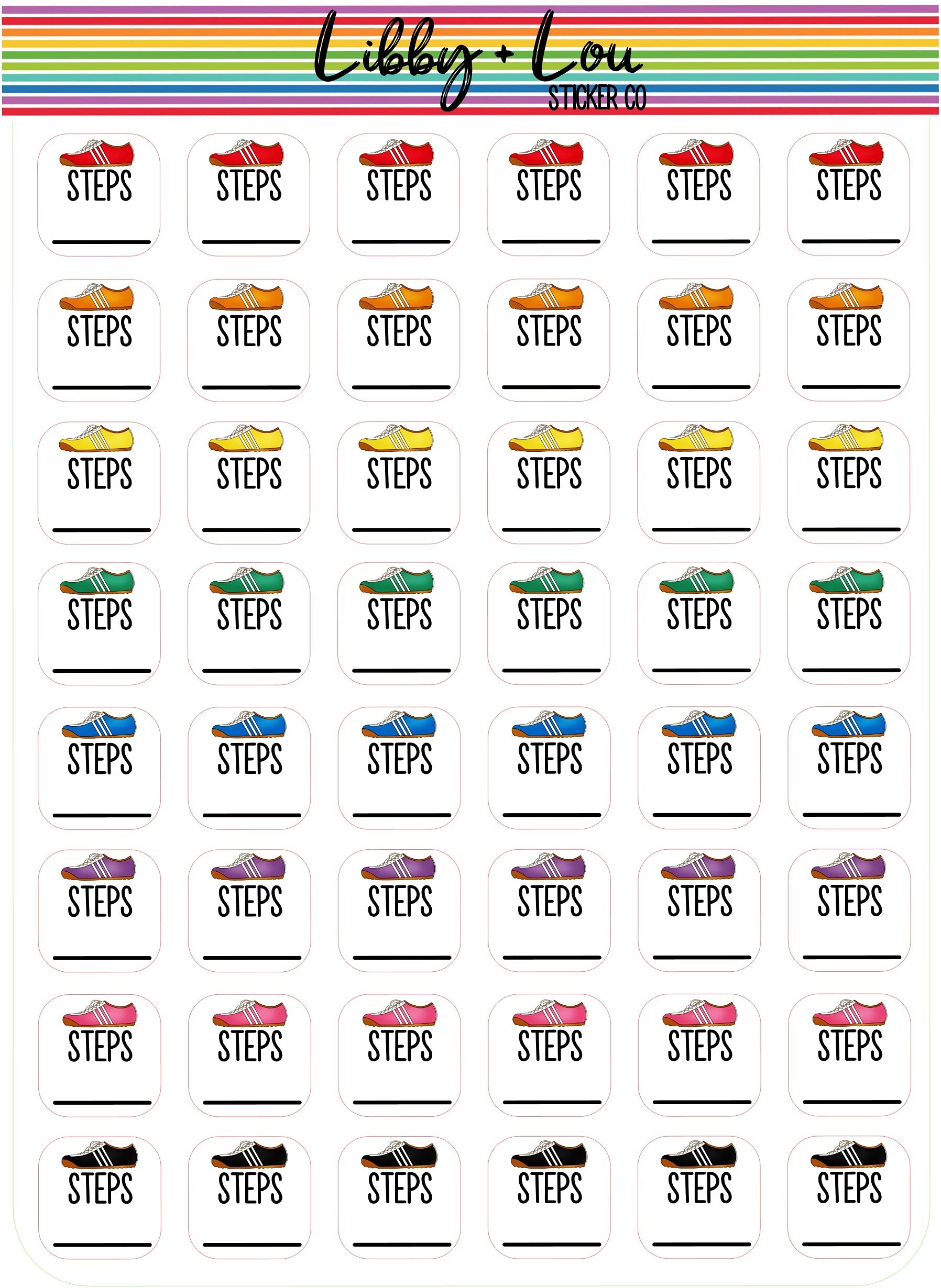 Step Tracker Planner Sticker - Fitness & Productivity Tracking