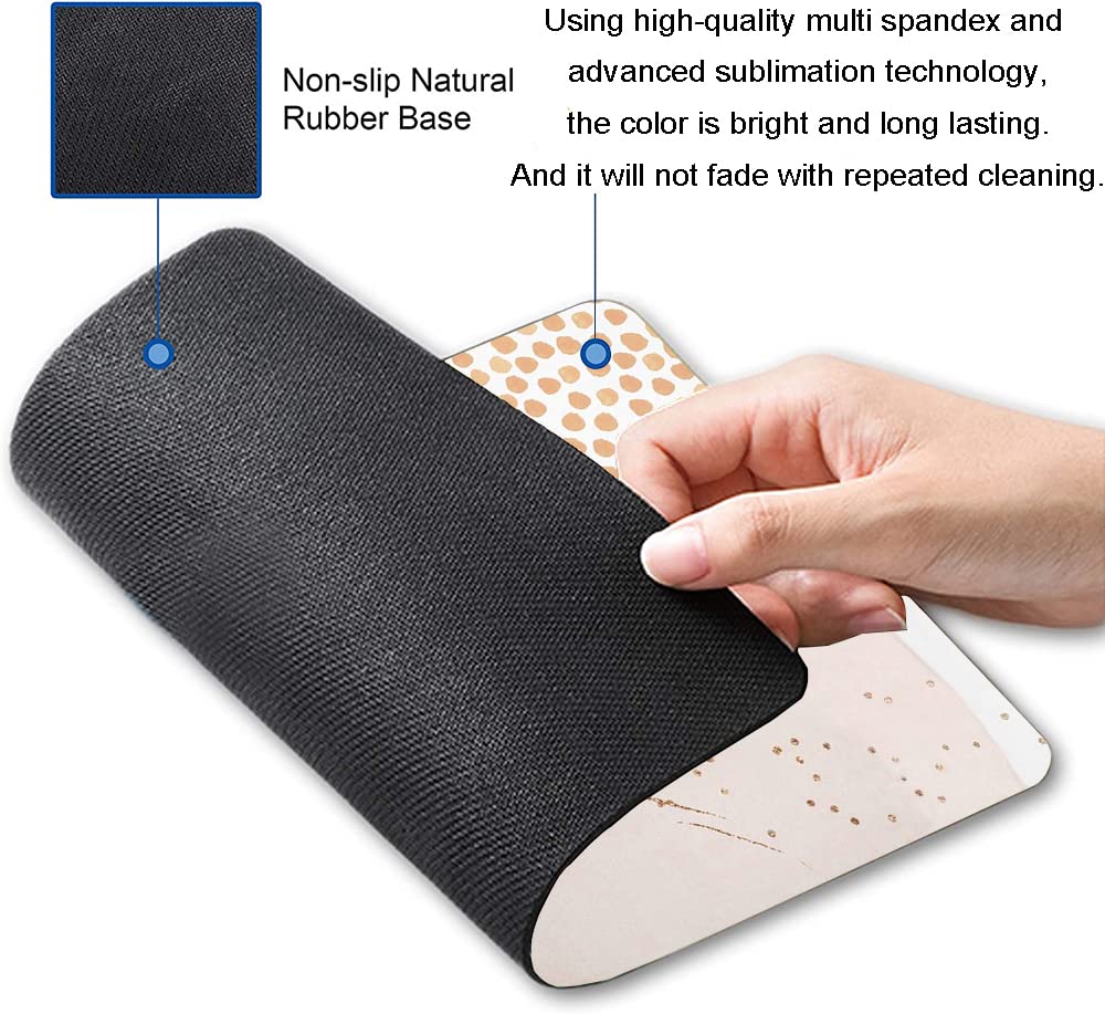 Premium Non-Slip Mouse Pad - Abstract Design Washable Square Cloth Mousepad for Office Laptop & Wireless Mouse - Cute Desk Accessory for Work, Gaming & Home Office Use