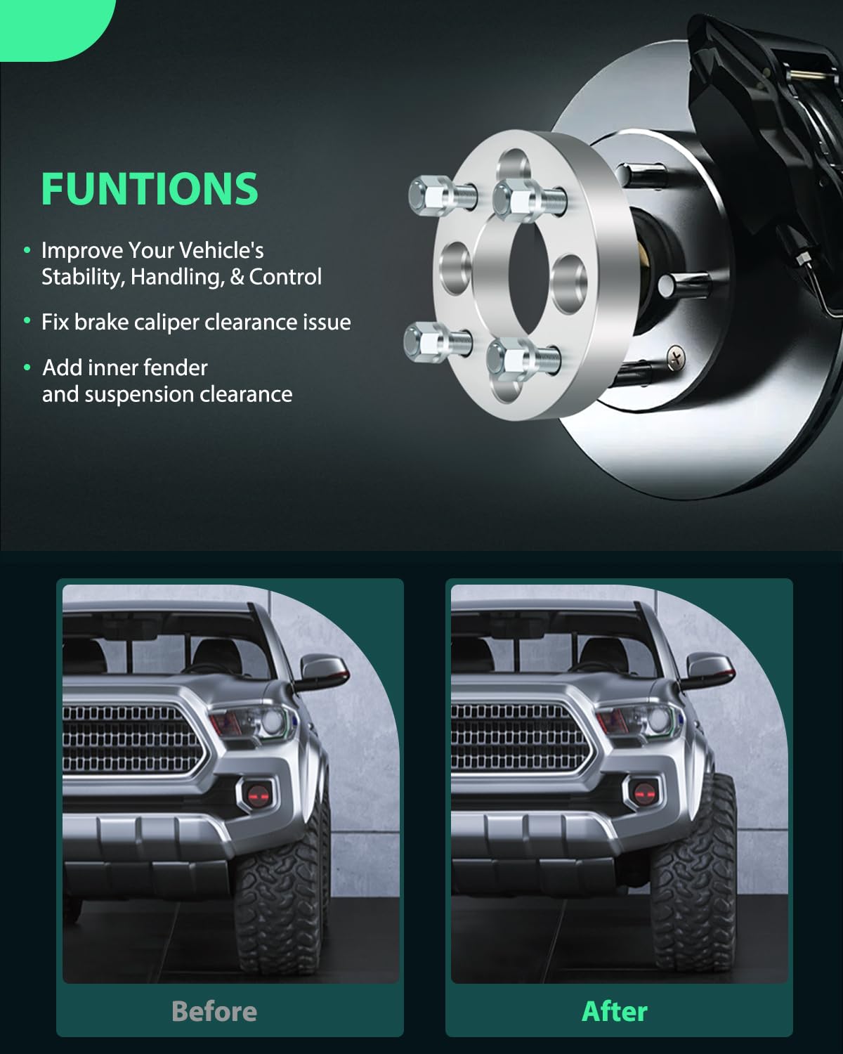 SCITOO 2Pcs 1 Inch Wheel Adapters 4x100 to 4x108 - 67.1mm Bore, 12x1.5 Studs, 4 Lug Wheel Spacers - Compatible with Ford Escort, Toyota Corolla, Celica, Echo, MR2 Spyder, Paseo - Perfect for Off-Roading, Custom Wheels & Performance Upgrades