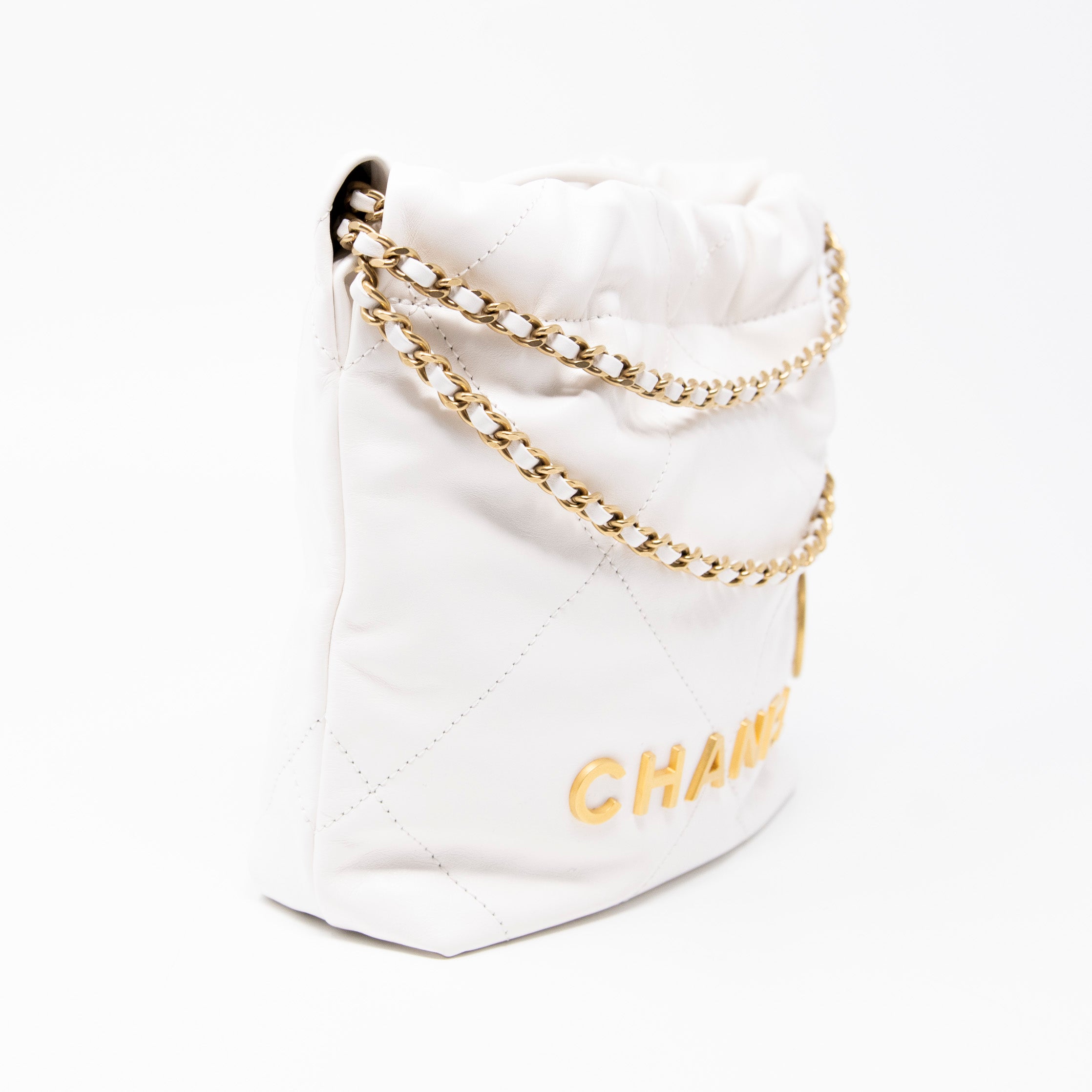 Chanel White Mini 22 Hobo Bag - Luxury Designer Shoulder Bag for Women | Perfect for Everyday Use, Date Night & Special Occasions