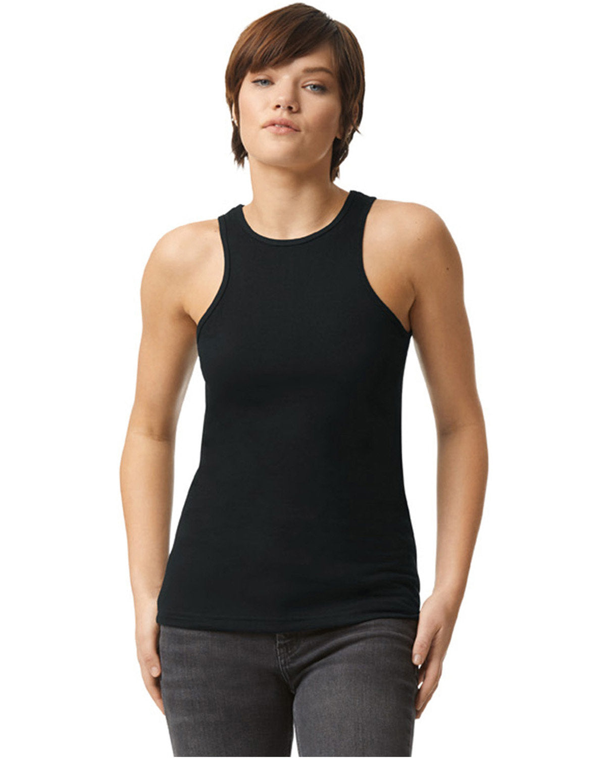 American Apparel 101CVC Women's Racerback Tank Top - Soft Breathable Cotton Blend for Yoga, Gym & Casual Wear