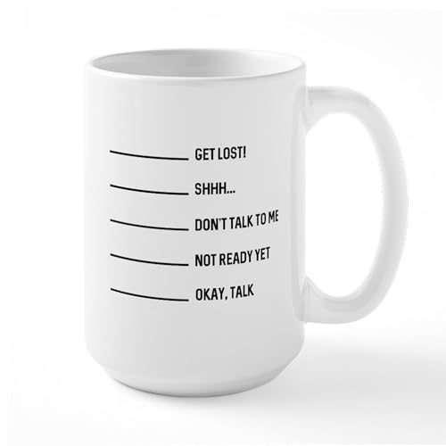 White - Okay Talk Large Mug