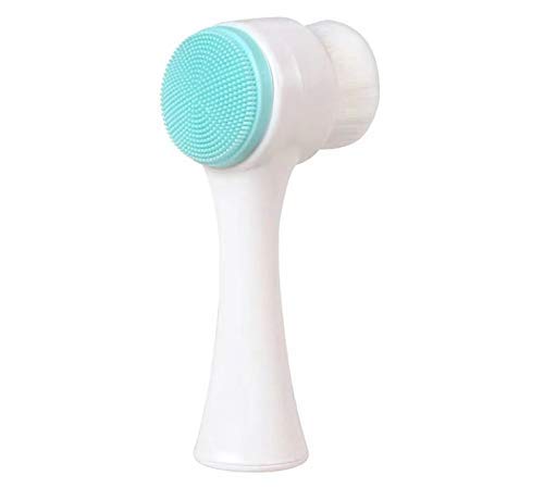 Primetan Face Brush - Soft Bristle Exfoliating Cleansing Brush for Deep Pore Cleansing & Skin Massage | Blackhead & Dirt Remover | Gentle Facial Scrubber for Acne Prone & Sensitive Skin | Perfect for Daily Skincare Routine & Spa Treatments (Pink)
