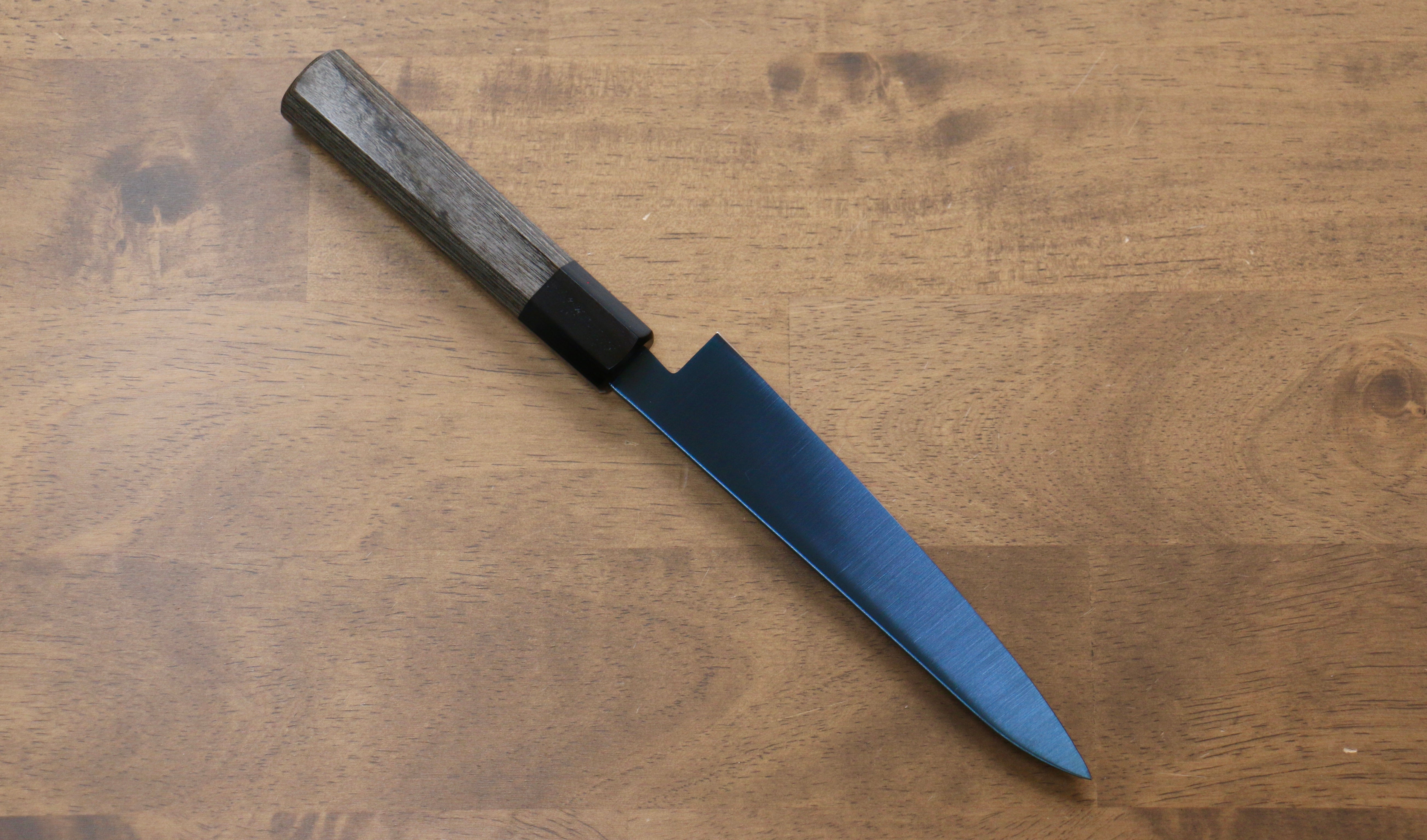 Seisuke SK 85 150mm Petty Utility Knife - Ion Plating Migaki Finish, Gray Pakka Wood Handle - Perfect for Slicing, Peeling & Precision Kitchen Tasks