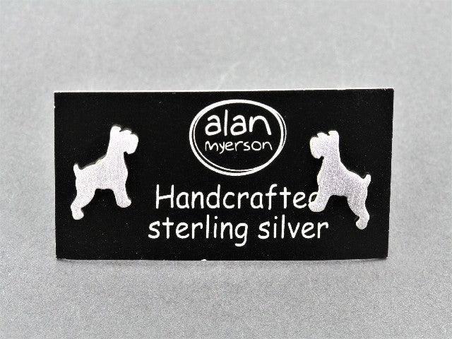 Premium Schnauzer Dog Stud - Sterling Silver Dog Collar Charm for Small & Medium Breeds - Perfect for Pet Fashion & Grooming Shows