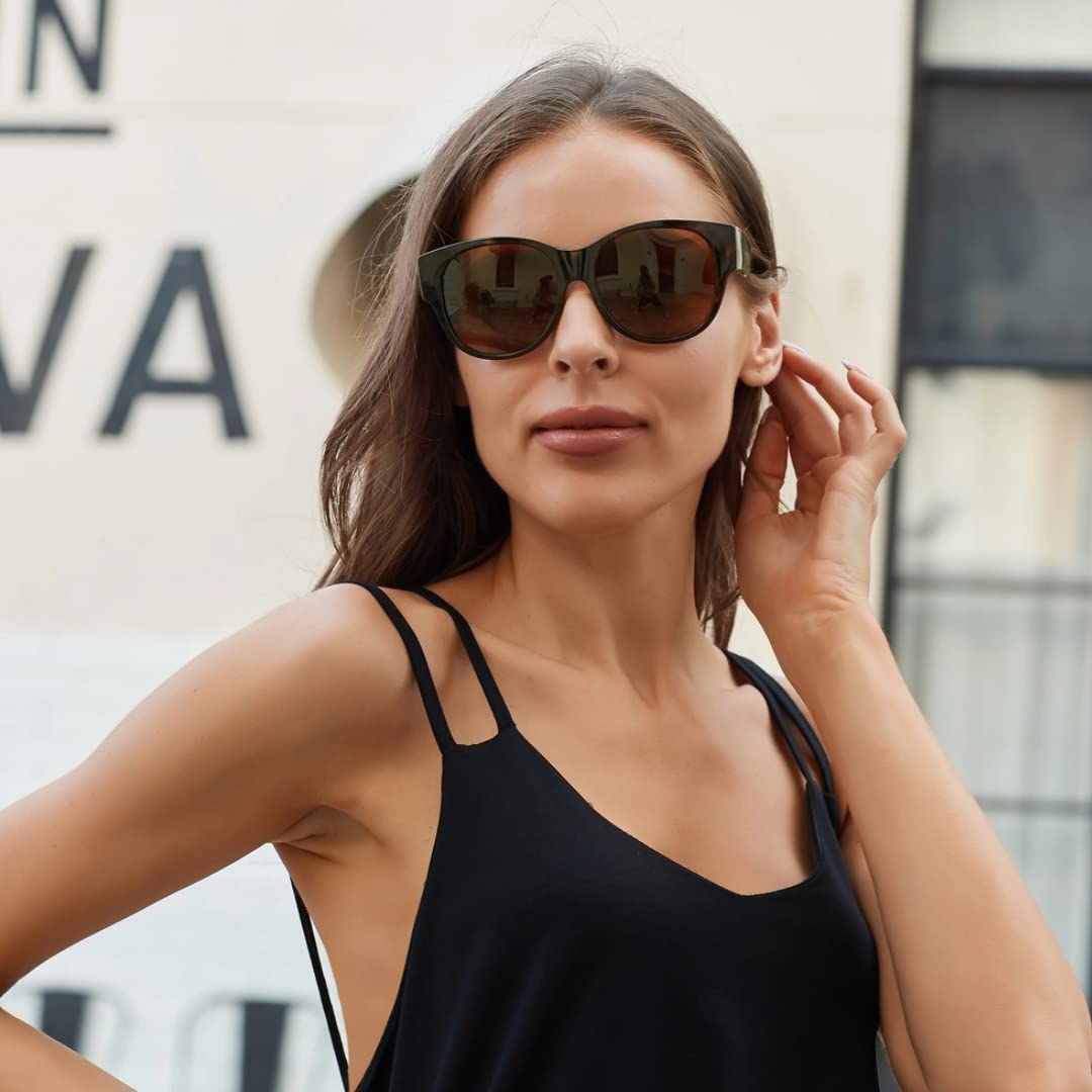 Polarized Clip-On Sunglasses for Women - UV Protection, Lightweight & Comfortable Fit Over Prescription Glasses - Perfect for Driving, Outdoor Sports & Daily Wear