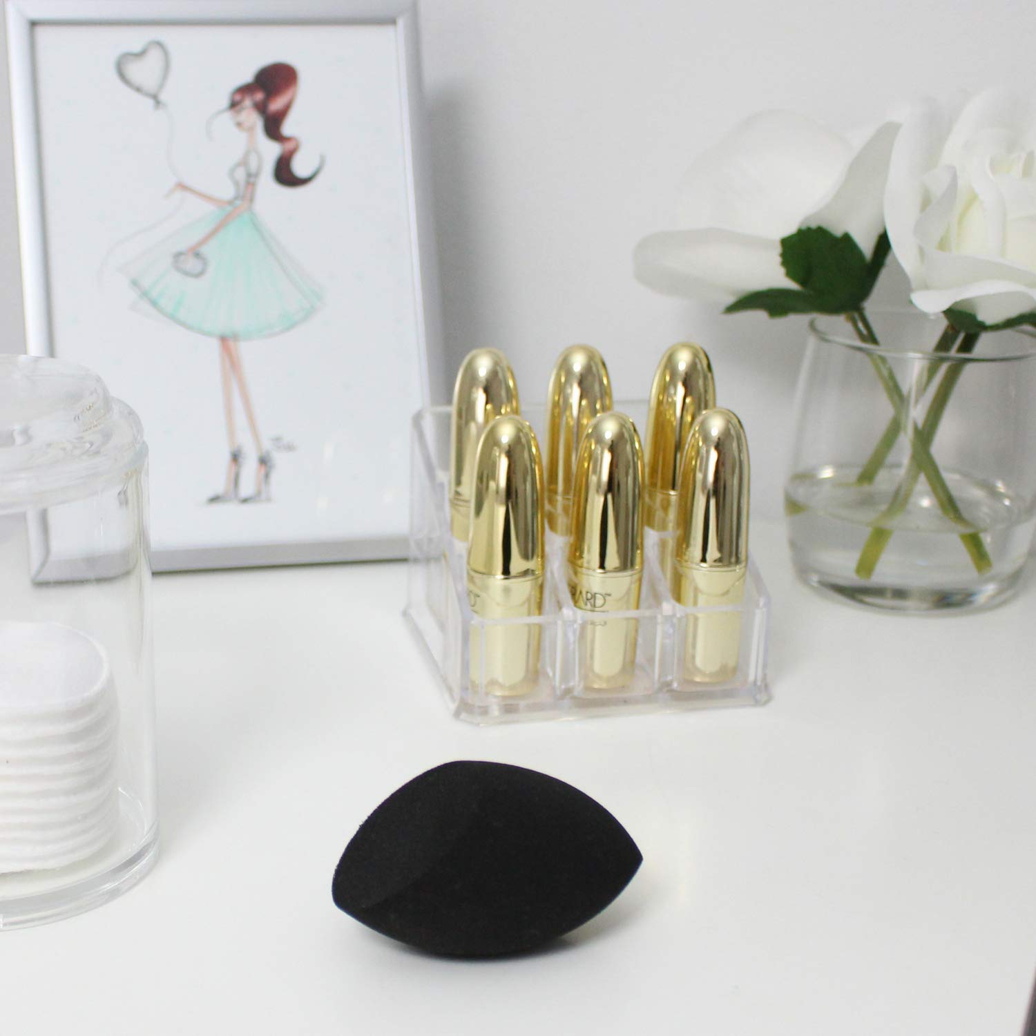 Premium Latex-Free Beauty Sponge Set - 1 Black Egg Shape & 1 Black Complexion Makeup Blender for Foundation, Contour & Highlighting | Reusable Cosmetic Applicator for Flawless Blending & Stippling | Perfect for Professional Makeup Artists & Daily Beauty Routines
