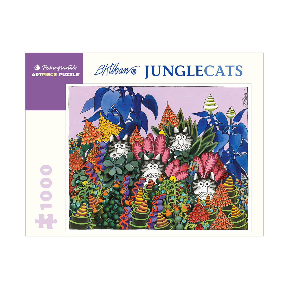 B. Kliban Jungle Cats 1000 Piece Jigsaw Puzzle - Fun Family Game & Home Decor for Adults & Kids - Perfect for Relaxation, Parties & Educational Activities